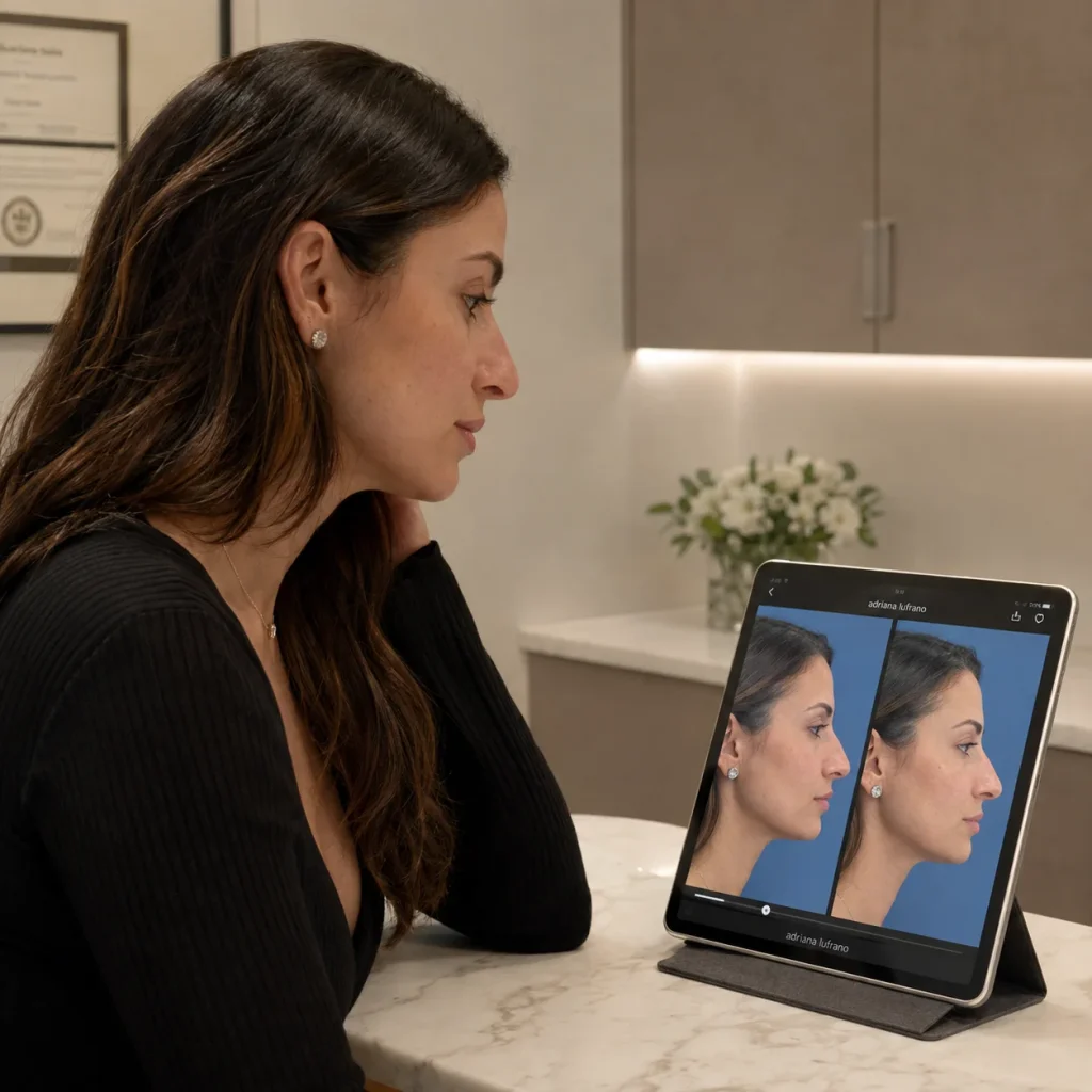 Simulación digital de rinoplastia mediante comparación fotográfica del perfil facial